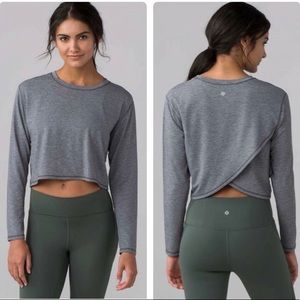Lululemon - Crisscross Back Long Sleeves Grey